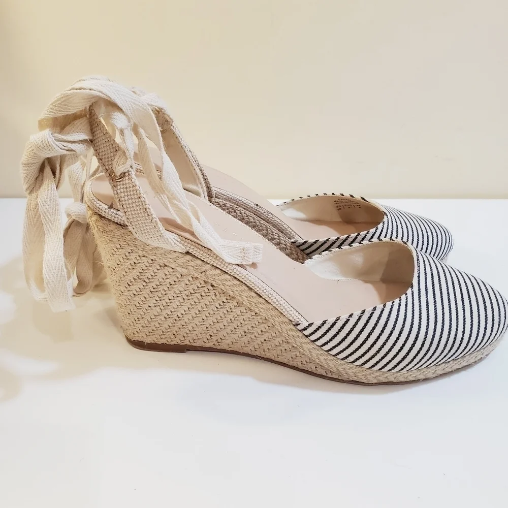 kELLY AND katie Straps stripes Casual wedges size 10
